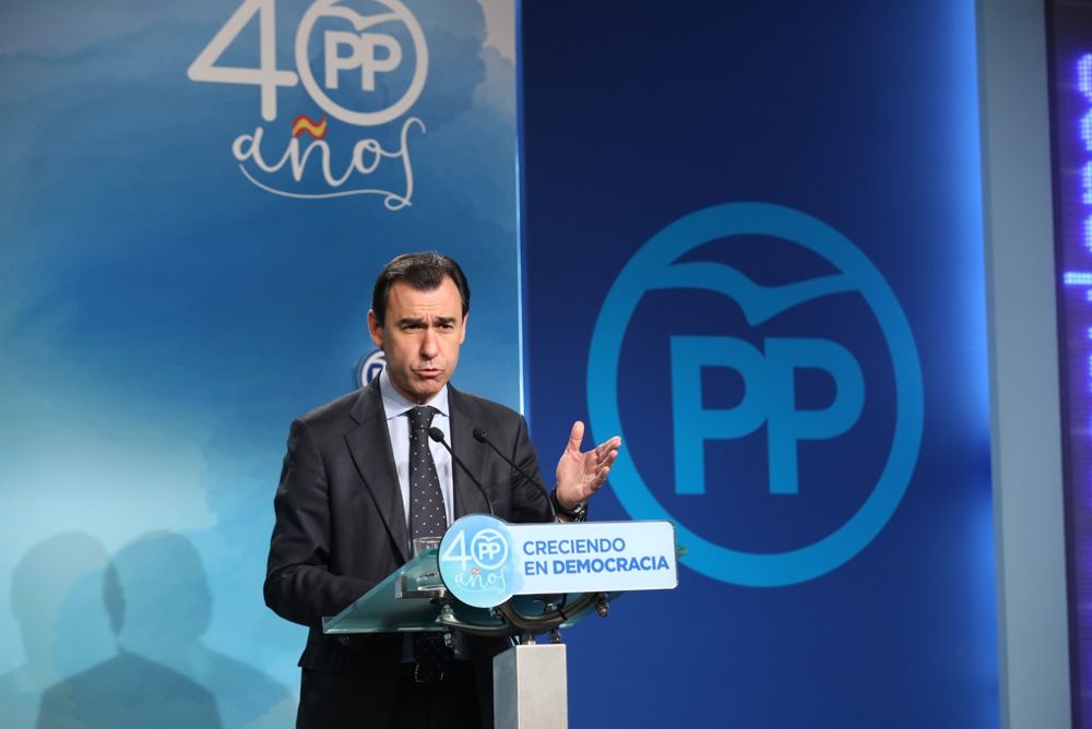 Rueda de prensa de Fernando Martínez-Maillo en la sede del PP.
