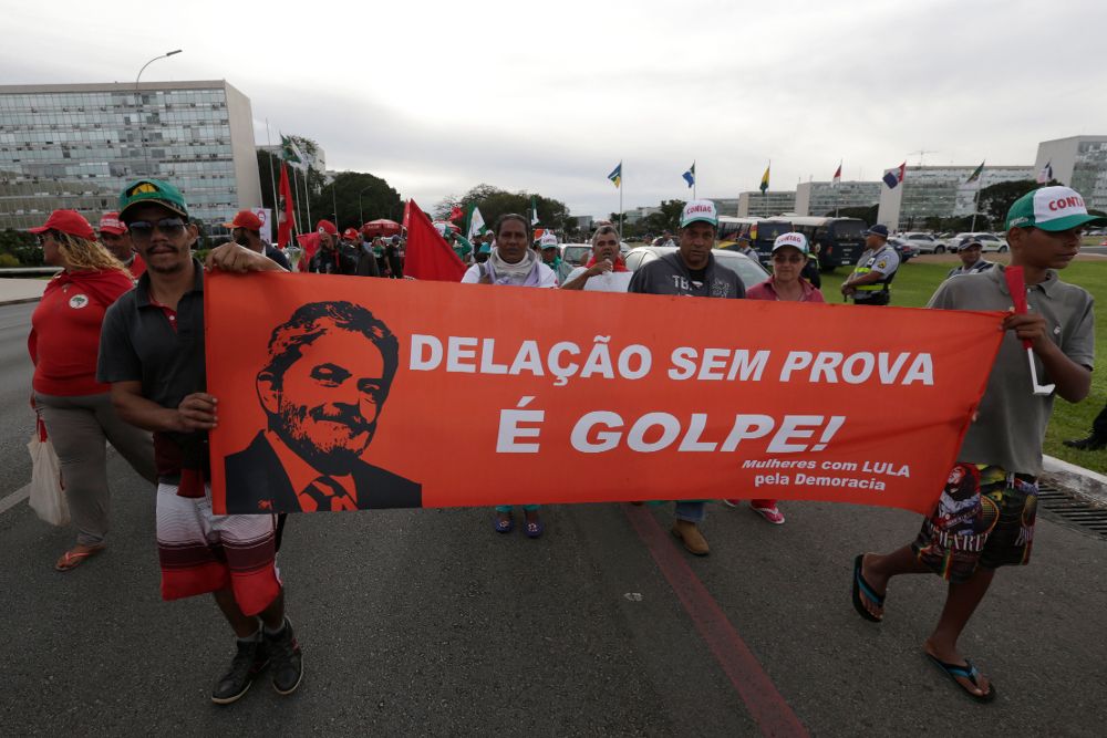 Partidarios del expresidente de Brasil Luiz Inácio Lula da Silva.