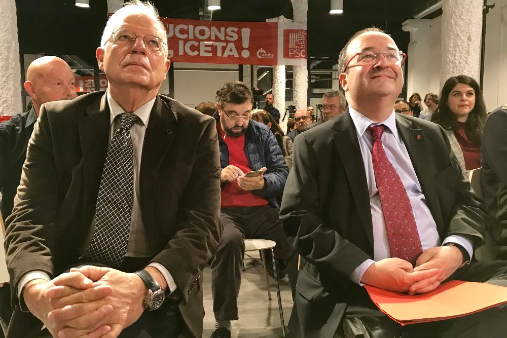 Josep Borrell (i), Miquel Iceta, PSC.