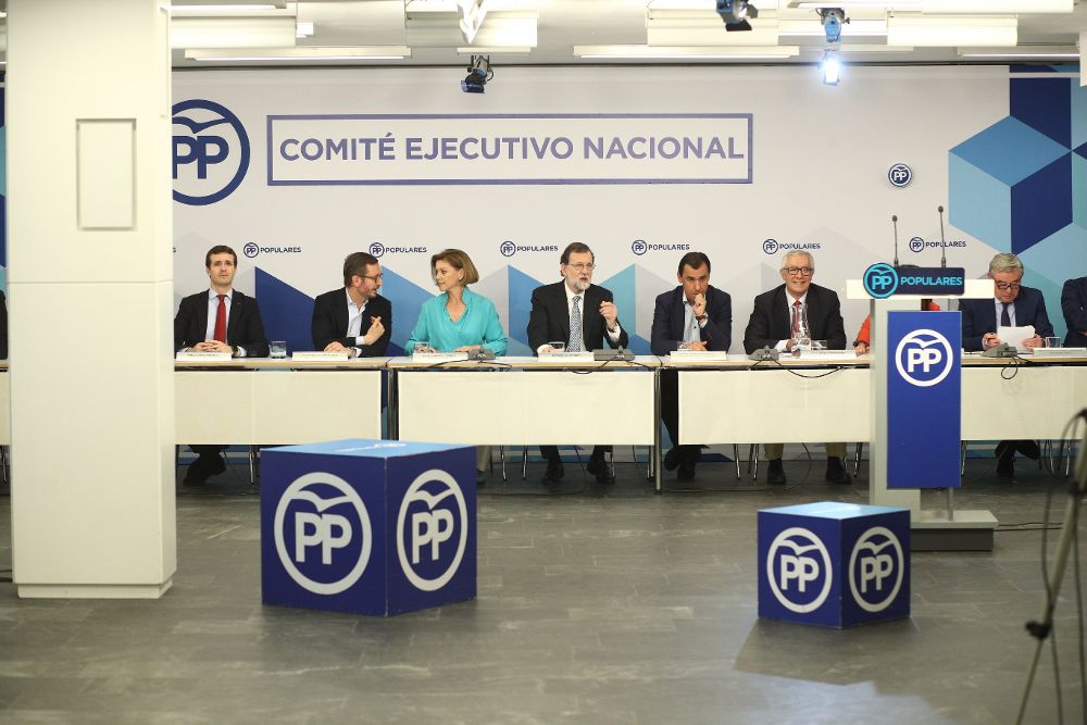 Rajoy interviene en la reunión del Comité Ejecutivo Nacional del PP.