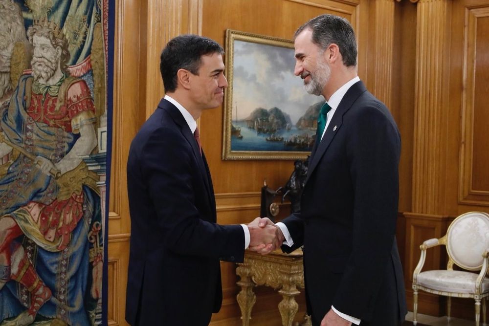 El presidente del Gobierno, Pedro Sánchez, compareció pasadas las 18.00 horas (HC) en el Palacio de la Moncloa.
