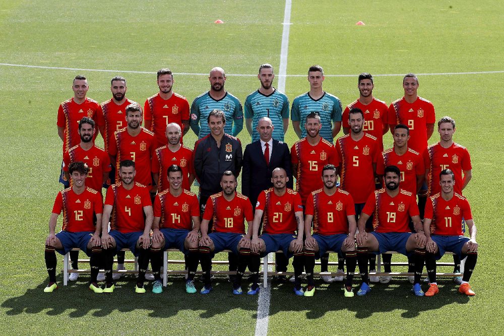 Fotografía de familia de la Selección Española para el Mundial de Rusia 2018.