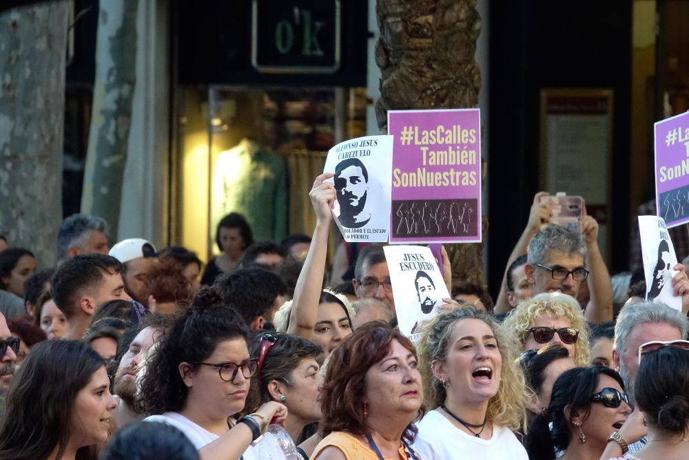 Manifestación contra la puesta en libertad provisional de 'La Manada'. 