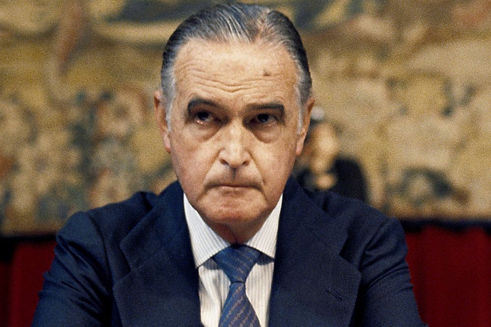 Fotografía del 27-5-1986 del exgobernador del Banco de España y exministro de Industria José María López de Letona y Núñez del Pino.