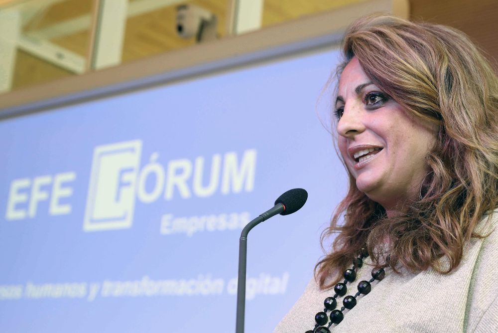 La consejera de Empleo del Gobierno de Canarias, Cristina Valido, inauguró hoy el EFEFórum "Recursos humanos y transformación digital",.