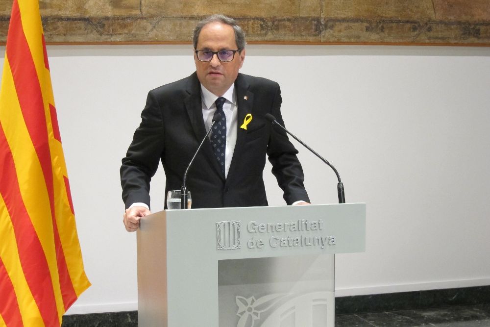 Quim Torra, presidente de la Generalitat catalana.