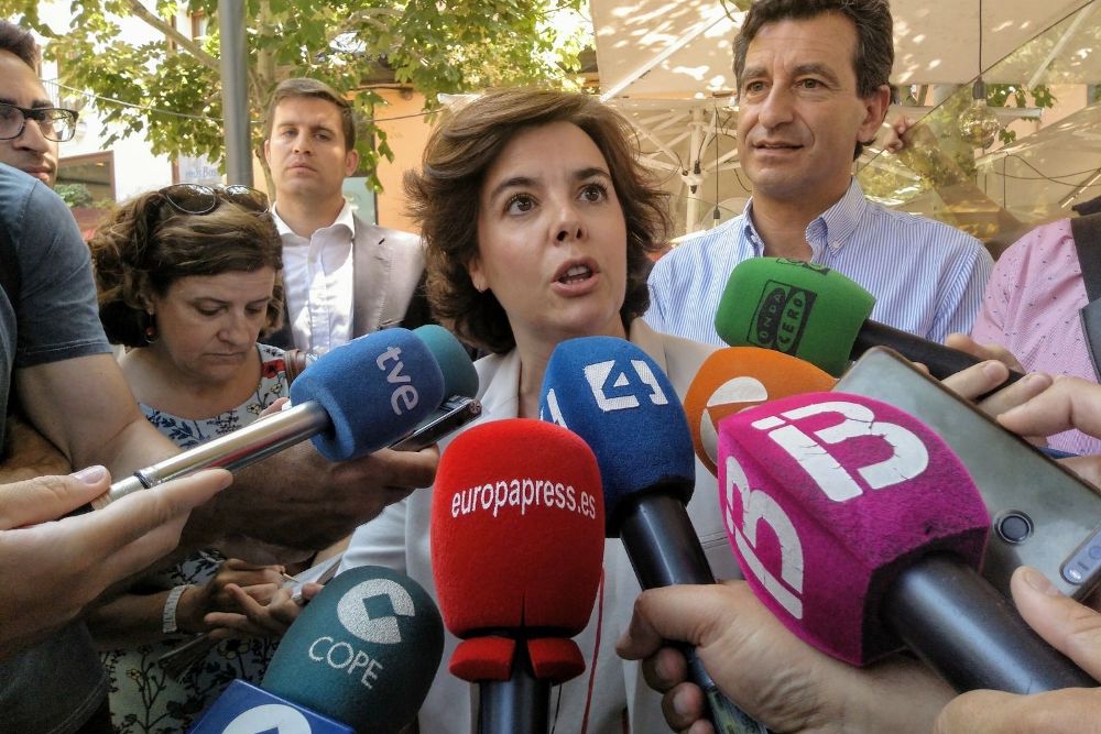 Soraya Sáenz de Santamaria, en declaraciones a los medios.
