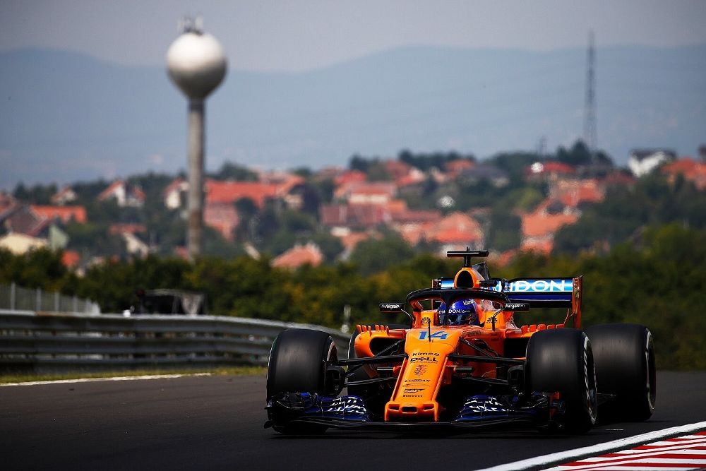 Fernando Alonso (McLaren) en Hungría.