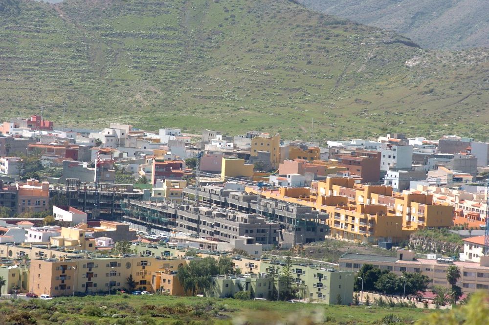 Vista general del pueblo de Cabo Blanco, en el municipio de Arona.