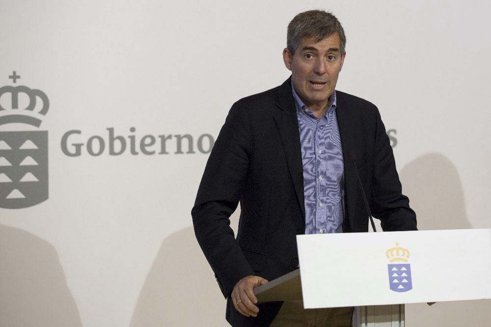 El presidente del Gobierno de Canarias, Fernando Clavijo, en un acto de la semana pasada.