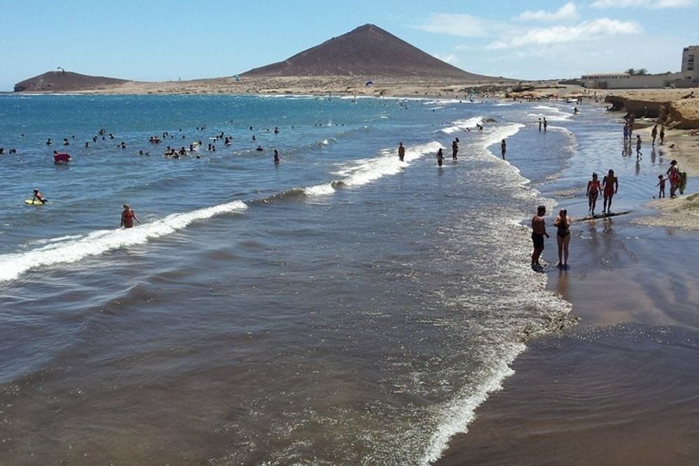 Playa de El Médano, en el municipio de Granadilla (Tenerife).