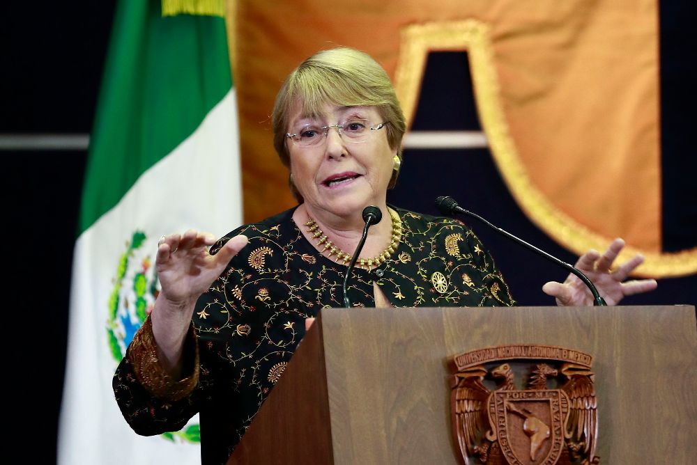 La expresidenta chilena Michelle Bachelet . 