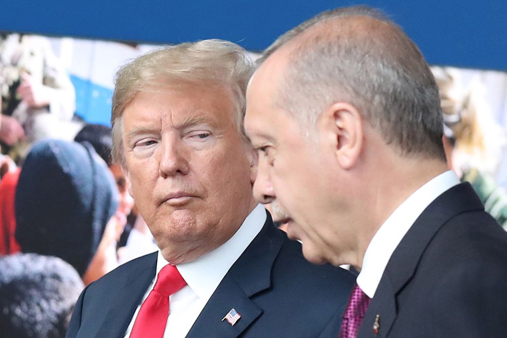 Donald J. Trump con Recep Tayyip Erdogan (d). 