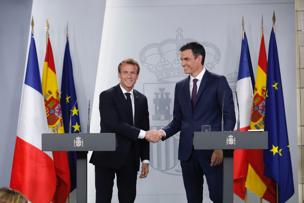 El presidente francés, Emmanuel Macron, y el español, Pedro Sánchez, durante la visita del primero a Madrid hace unas semanas.