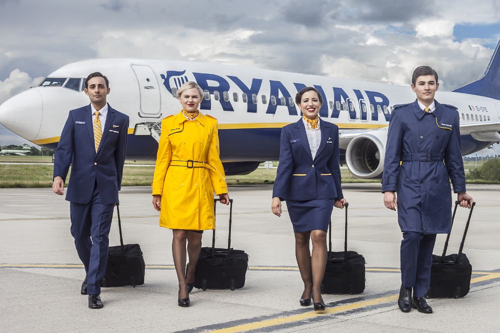 Tripulantes de cabina de Ryanair.