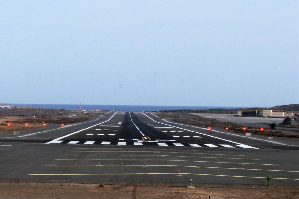 Pista del Aeropuerto de Gran Canaria.