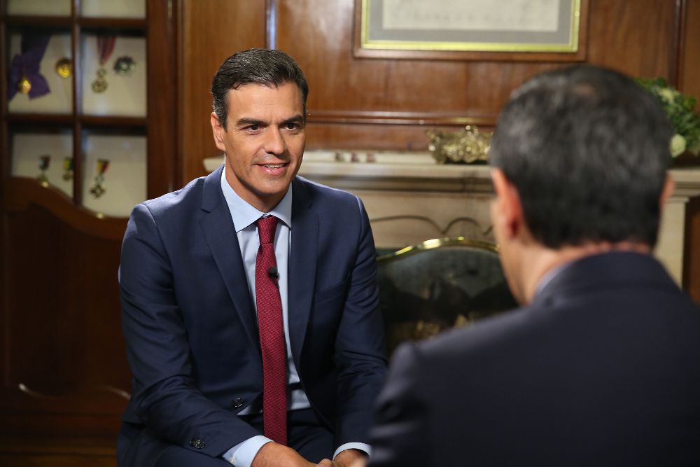 Pedro Sánchez, en una entrevista en Caracol TV, de Colombia. 
