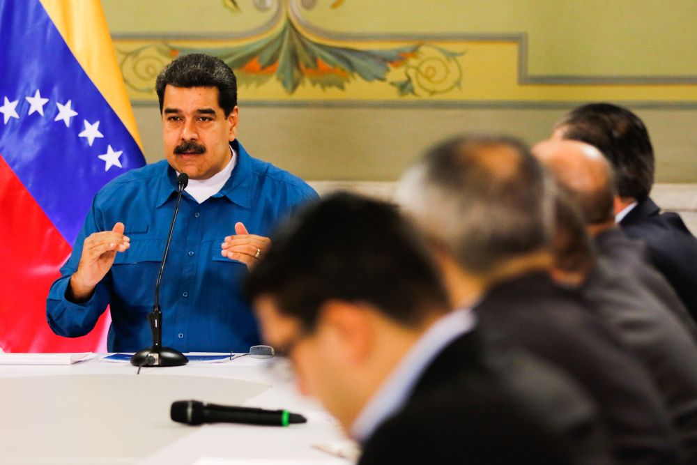Nicolás Maduro participa en un consejo de ministros.