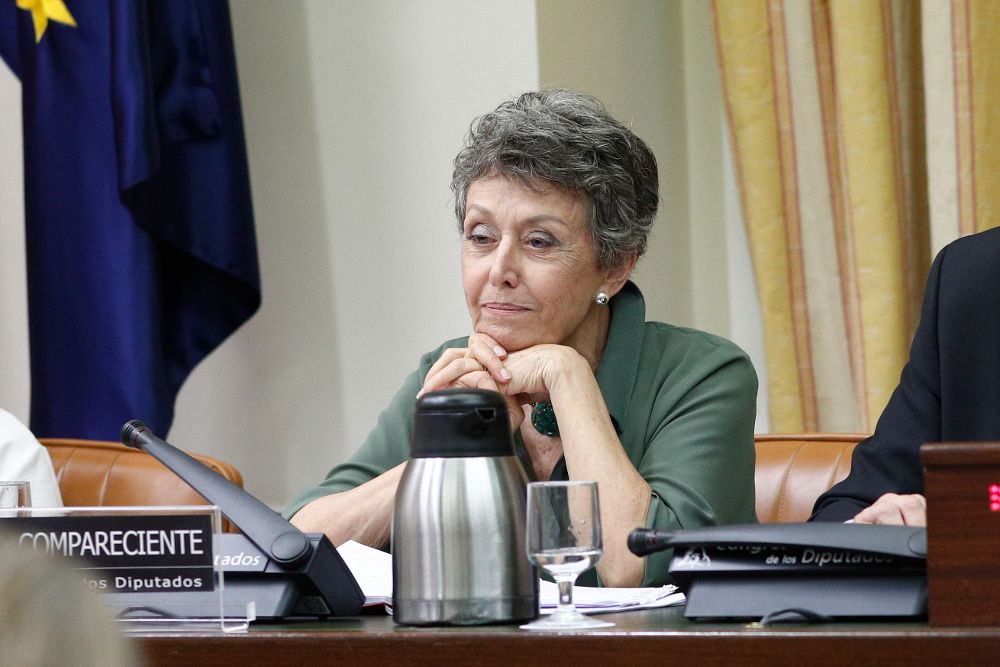 Comparecencia de la administradora única de RTVE, Rosa María Mateo, en la Comisión de Control de RTVE en el Congreso.