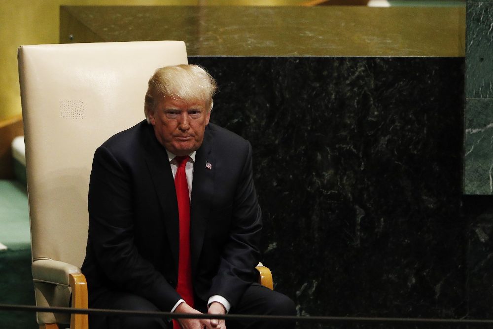 Donald Trump, durante la sesión de apertura del debate de alto nivel de la Asamblea General de Naciones Unidas.