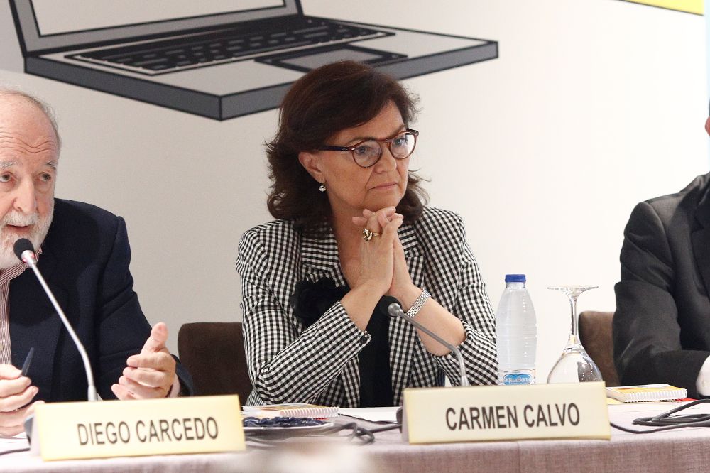 Carmen Calvo, interviene en la XVI Jornada Nacional de Periodismo organizado por la Asociación de Periodistas Europeos (APE).