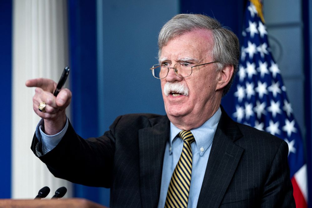 John Bolton, el asesor de seguridad nacional del presidente estadounidense, ofrece una rueda de prensa en la Casa Blanca.