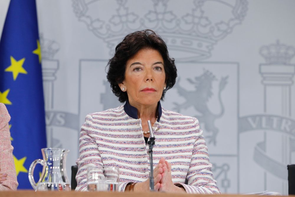 Isabel Celaá, ministra portavoz del Gobierno.