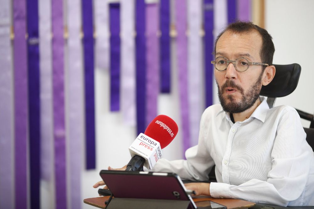 El secretario de Organización de Podemos y secretario general de Podemos en Aragón, Pablo Echenique.