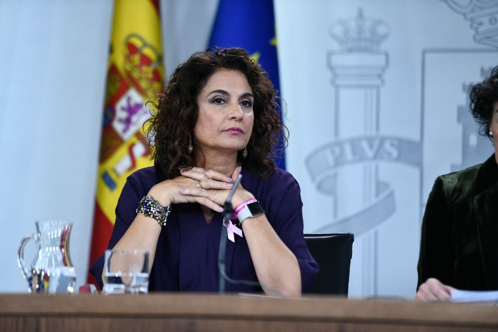 La titular de Hacienda, María Jesús Montero, en una rueda de prensa posterior al Consejo de Ministros