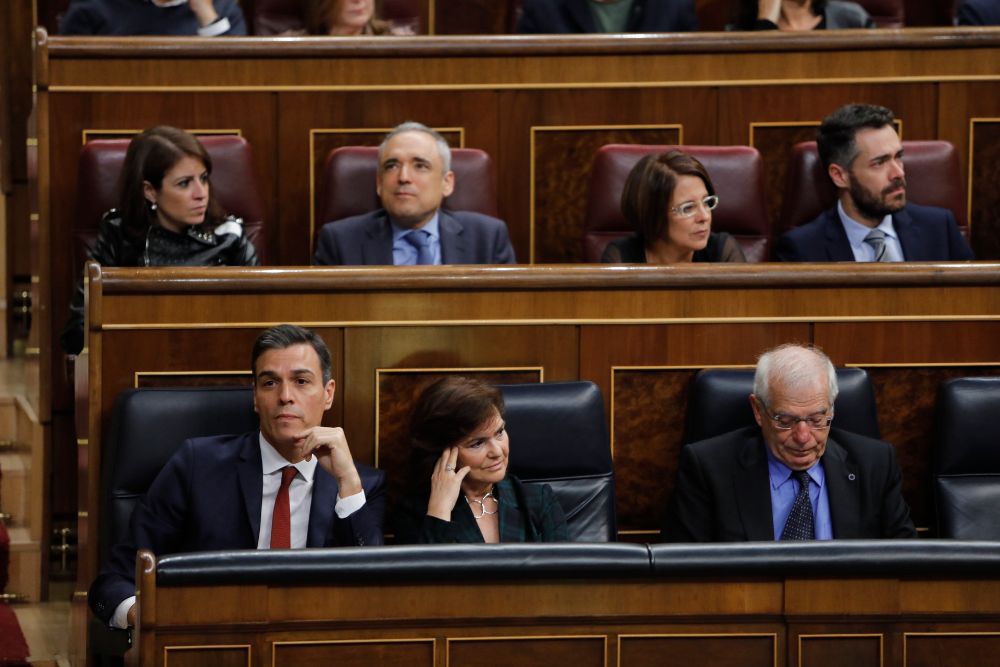 Sesión de control al Gobierno en el Congreso. A la izquierda, Pedro Sánchez.