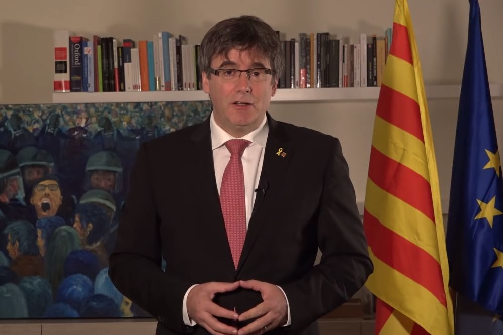 Declaración del expresidente Carles Puigdemont por el aniversario del 1-O.