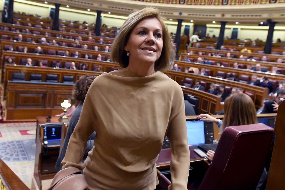2018,de la ex secretaria general del PP María Dolores de Cospedal, en el Congreso de los Diputados.