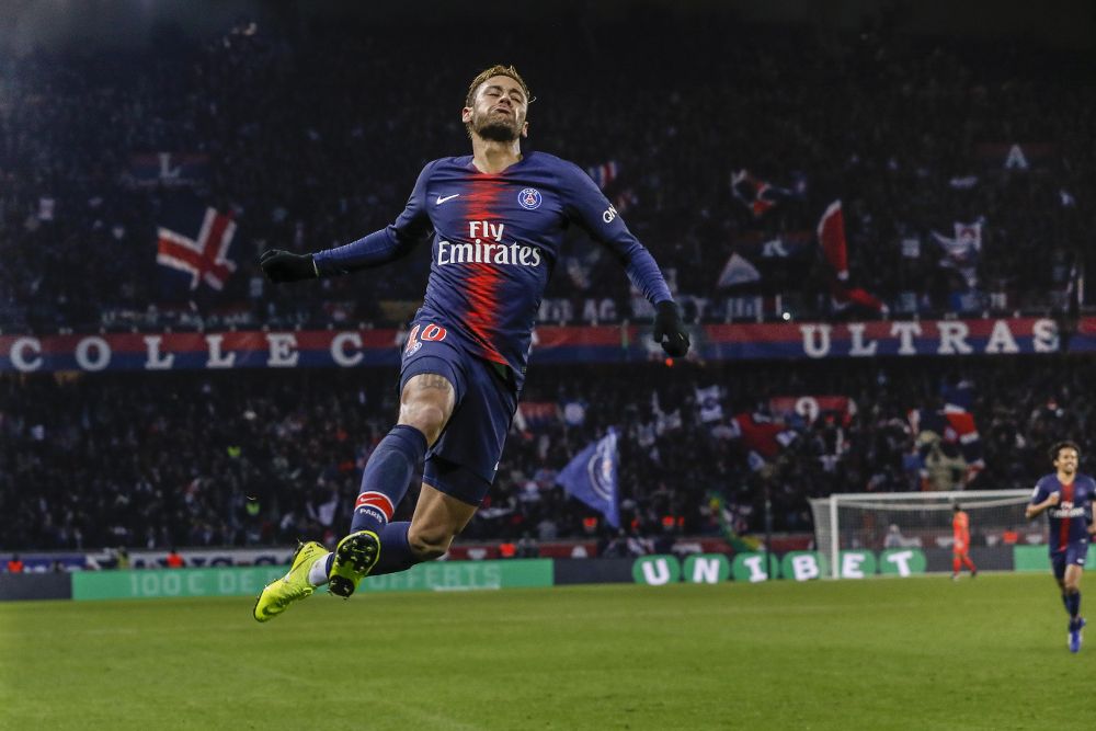 Neymar en un partido contra el Lille de la Liga francesa.