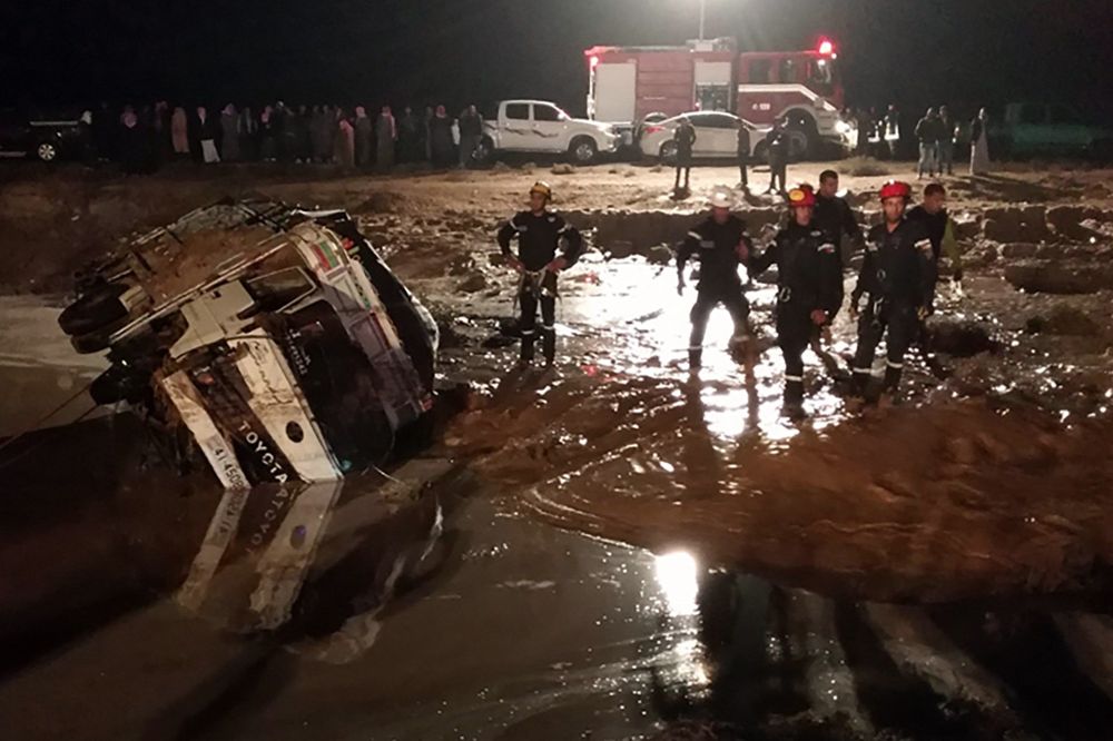 Inundaciones en Jordania.