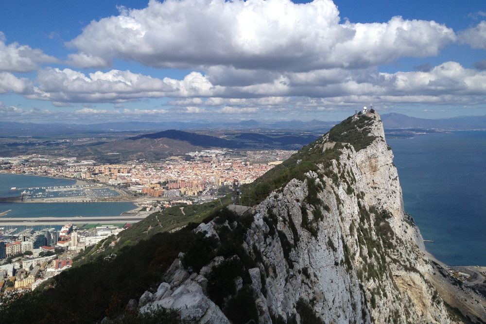 Vista del peñón de Gibraltar.