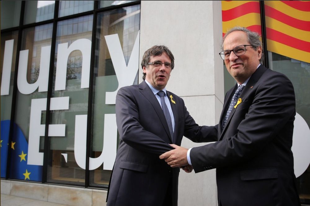 El expresidente Carles Puigdemont y el presidente Quim Torra.