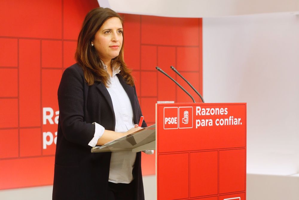 La portavoz del Comité Electoral del PSOE, Esther Peña.