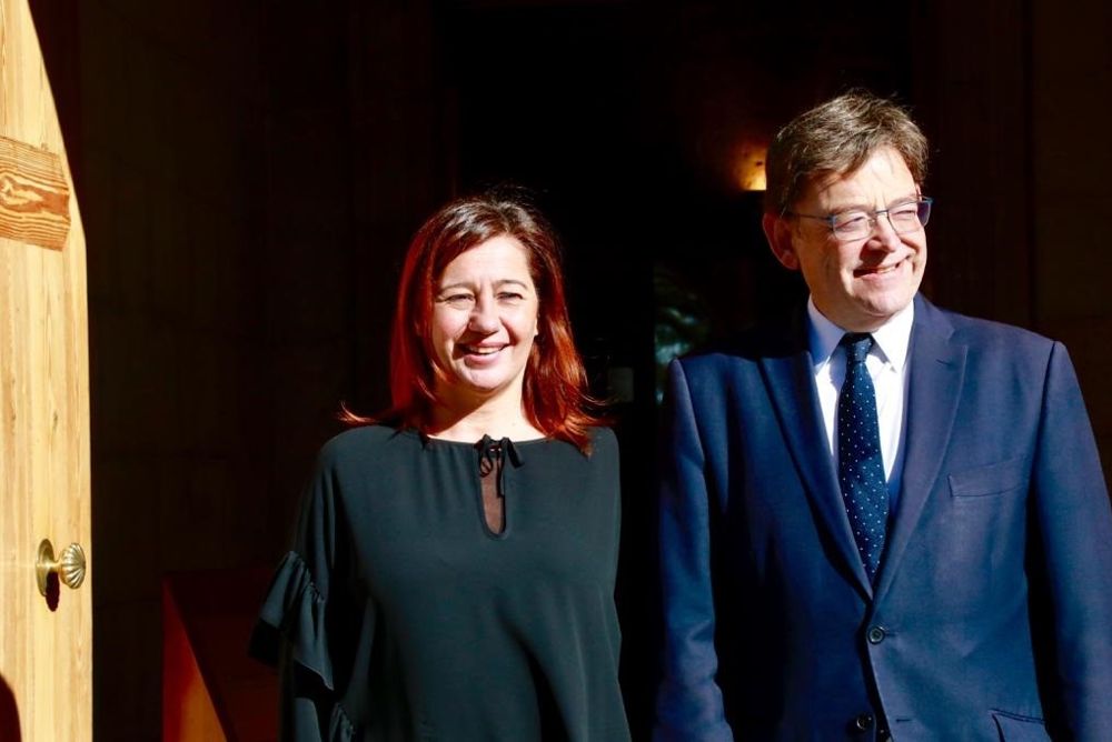 Francina Armengol, presidenta de Baleares, y Ximo Puig, de la Comunidad Valenciana.