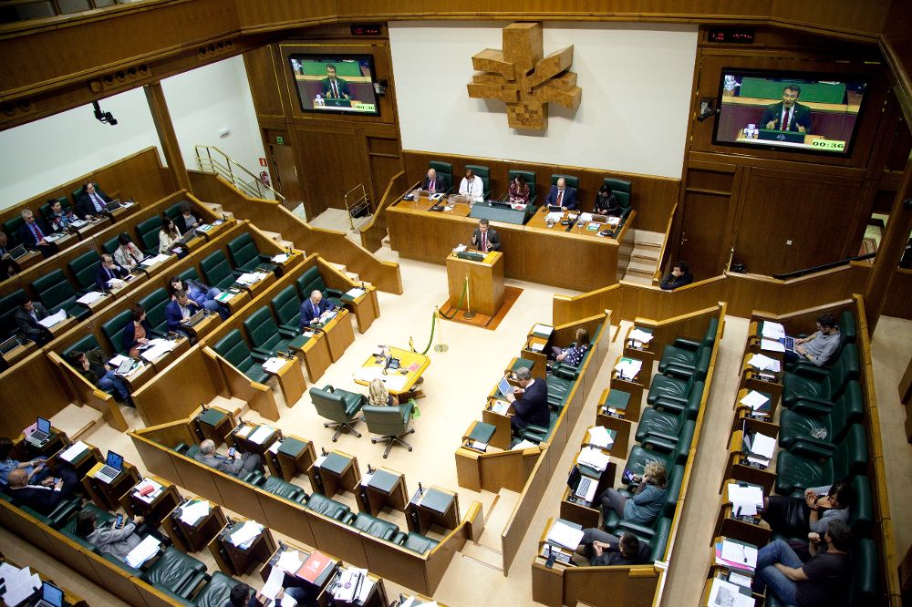 Pleno en el Parlamento Vasco.