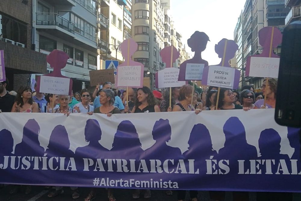 Manifestación en València contra 'La Manada'.