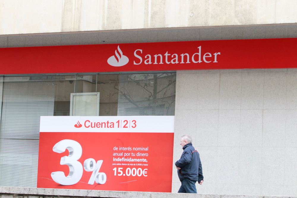 Sucursal del banco Santander. Las malas prácticas se han dado en la filial del Reino Unido.