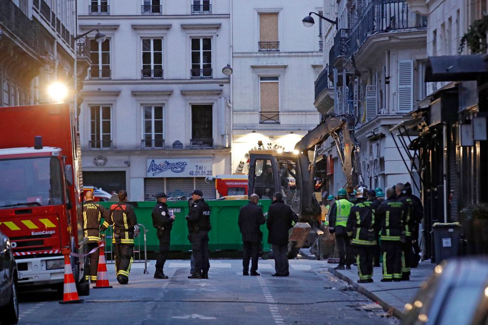 Panadería en que tuvo lugar la explosión, en París.