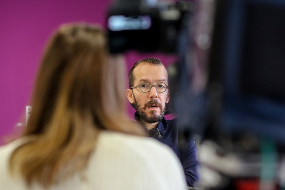 Entrevista de Europa Press al secretario de Organización de Podemos, Pablo Echenique.