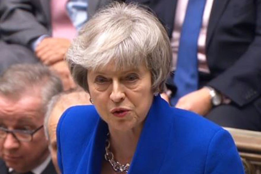 Theresa May, mientras comparecía el miércoles en el Parlamento en Londres.