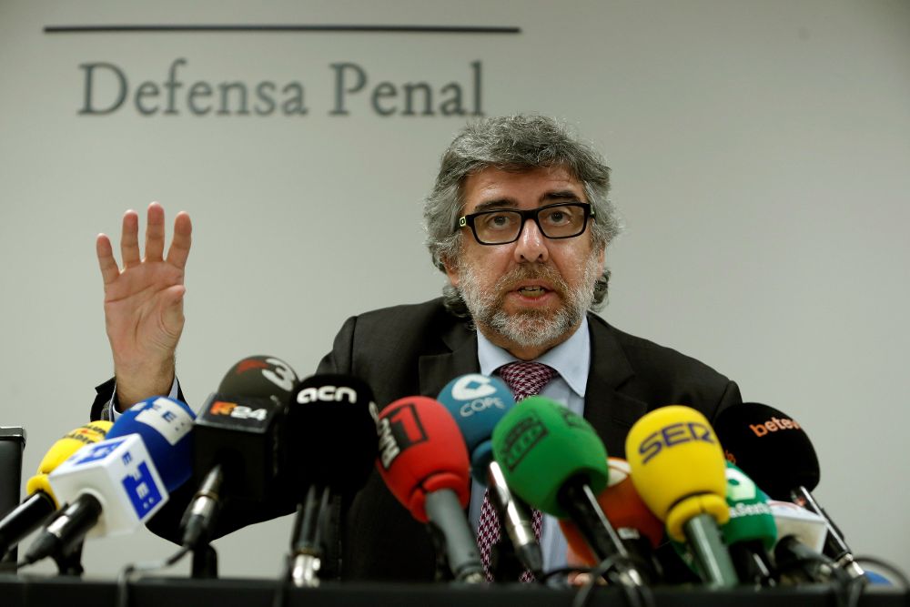 El abogado Jordi Pina, que defiende a los diputados de JxCAT Jordi Sànchez, Jordi Turull y Josep Rull.