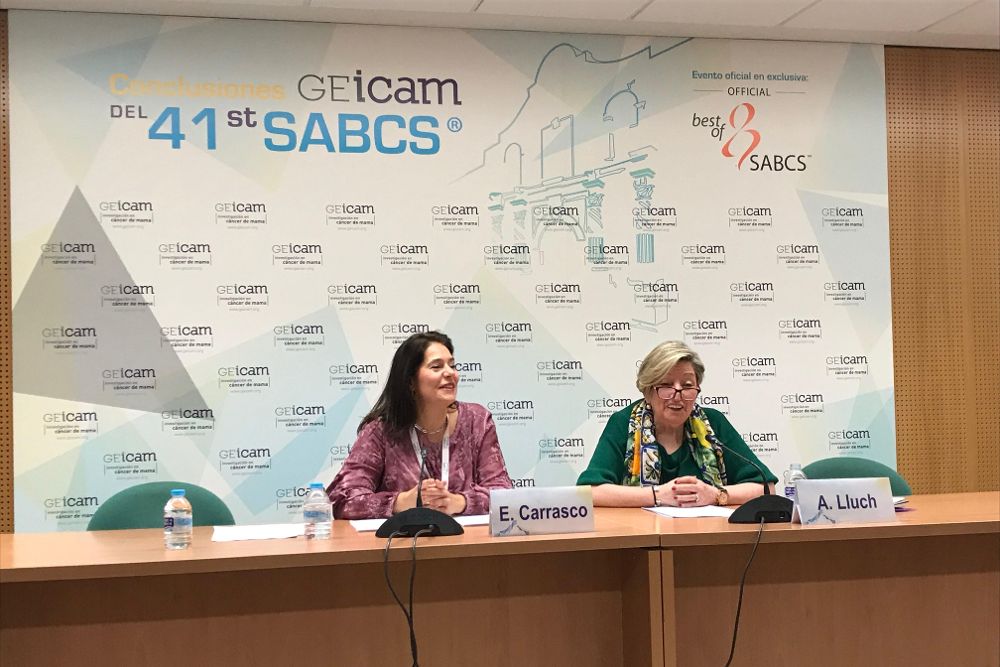 La doctora y miembro del Comité Científico del Grupo GEICAM de Investigación en Cáncer de Mama Ana Lluch explica los avances con motivo de la celebración de la 'Reunión de Conclusiones Geicam del 41st SABCS'.