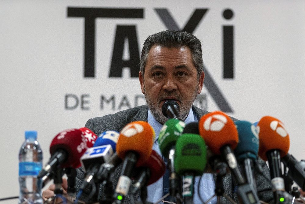 El portavoz de la Federación Profesional del Taxi de Madrid, Julio Sanz.