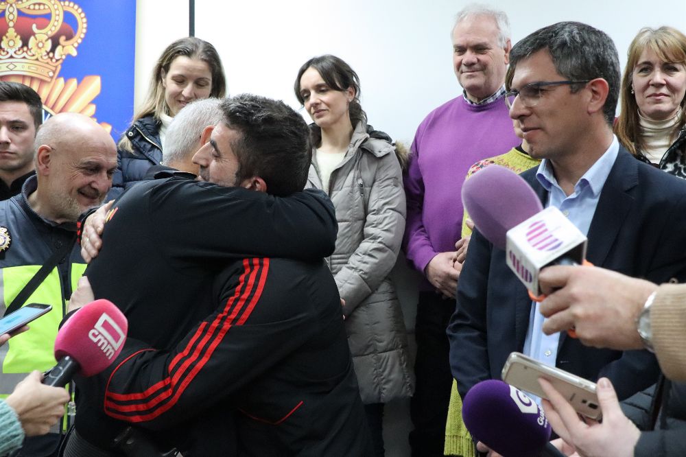 Rueda de prensa del subdelegado del Gobierno en Guadalajara, Ángel Canales, y el comisario de la Policía Nacional, José Arroyo, para dar cuenta de la operación para recuperar al bebé raptado.