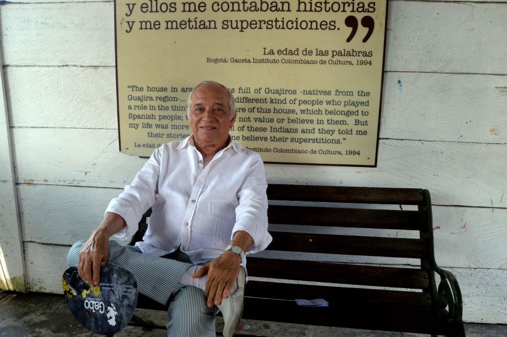Jaime García Márquez, hermano del nobel de Literatura, posa en la Casa Museo García Márquez.