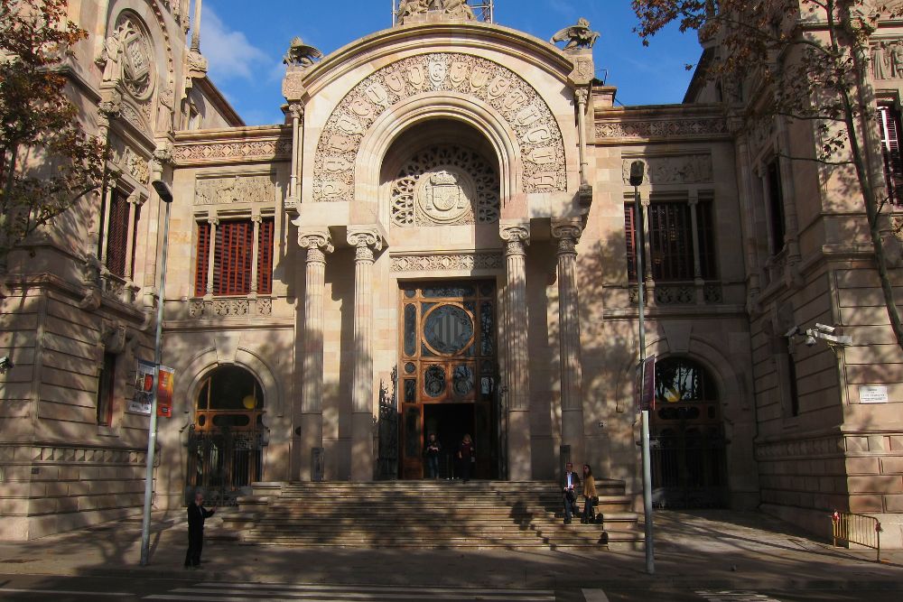 Fachada del Palau de Justícia, sede del Tribunal Superior de Justicia de Catalunya (TSJC) y de la Audiencia de Barcelona.